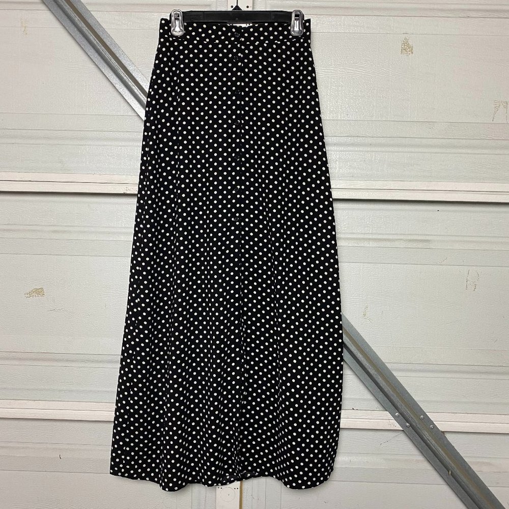 Black and White Polka Dot Skirt by Forever 21